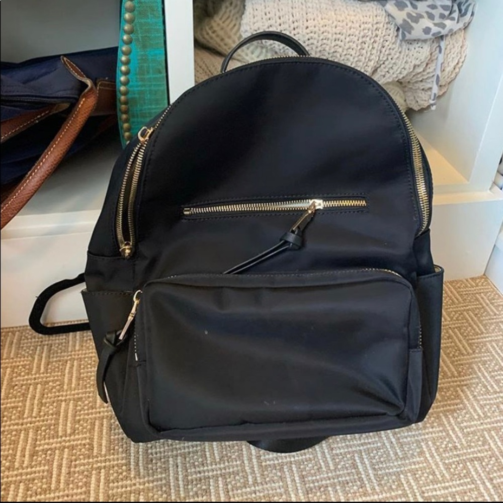 Black zipper backpack